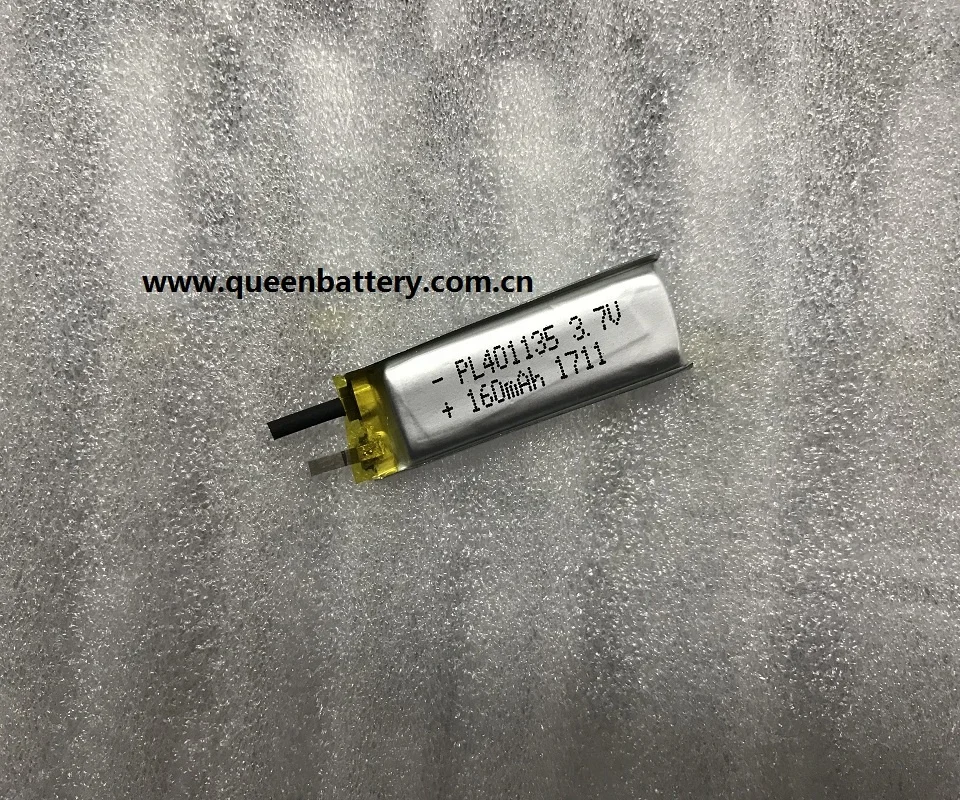 
li-po lipo 401135 battery cell 160mAh 3.7V rechargeable battery 