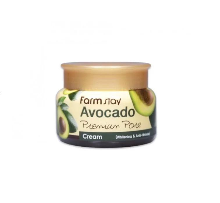 Korean Cosmetic FARMSTAY AVOCADO CREAM Anti-aging Anti-wrinkle Whitening Moisturizing skin care Elastic skin
