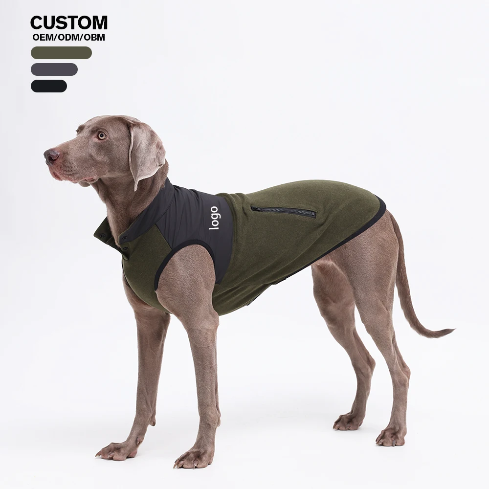 Pet Dog Vest Jacket Autumn Winter Warm Fleece Dog Coat Clothes For Small Medium Large Dogs