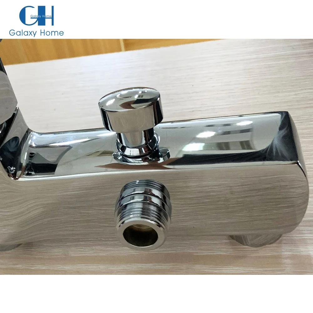 High Quality ABS Rain Showers Mixer Brass Bracket And Valve Core Faucet Two Function Bathroom Shower Set