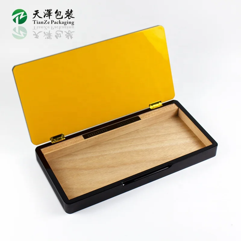 Custom Luxury Cigar Humidor Box Wooden Cigar Humidor Packaging Box for Gift