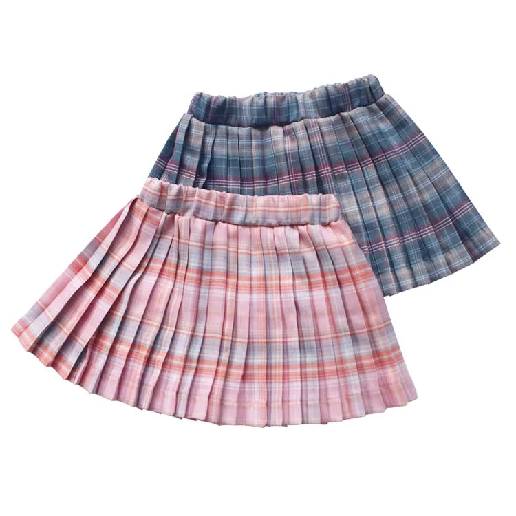 2022 Wholesale High Quality New Design  High Quality Sexy Mini Baby Girls Plaid Skirts
