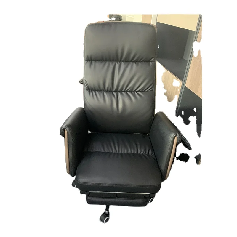 Factory Direct High end comfortable adjustable back CEO chair Leather seat removable office chair black (1600329732147)