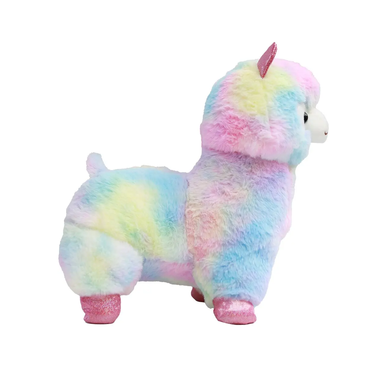 2024  Wholesales custom COLOURED ALPACA  plush stuffed animal custom plush toys customize