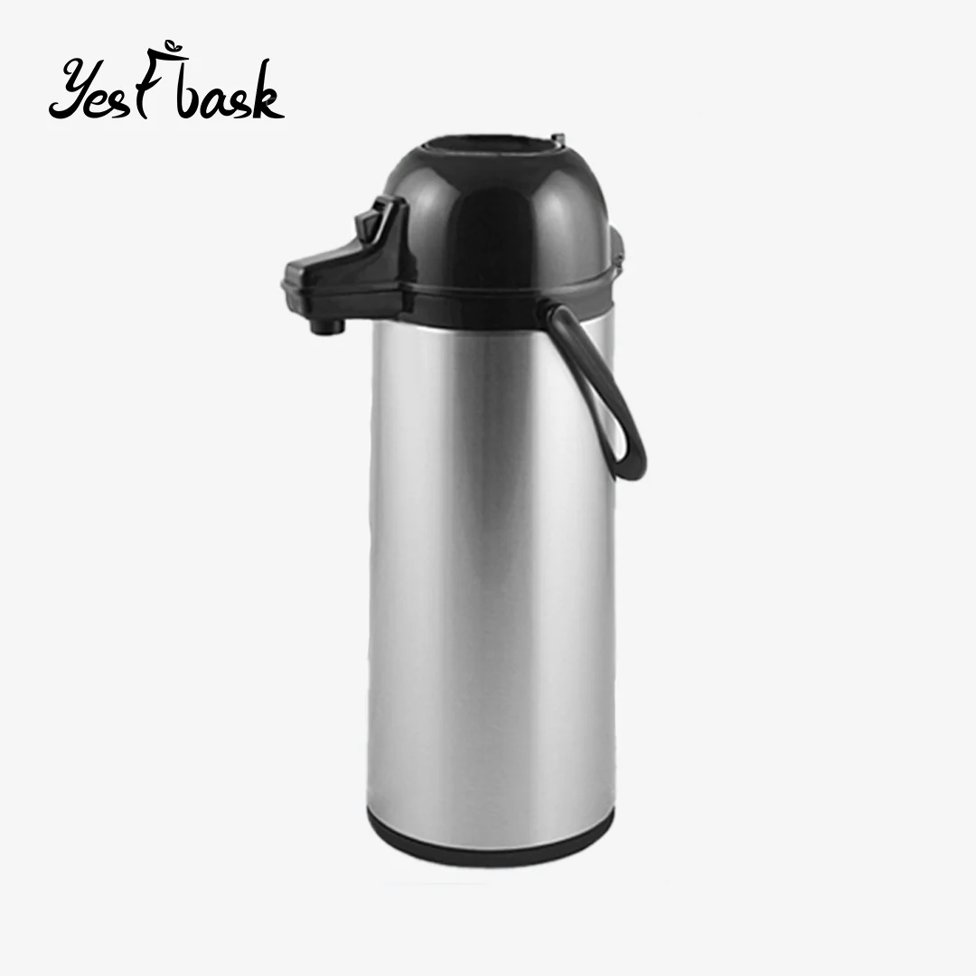 Vacuum Coffee Airport with Glass Liner Thermal  Long Time Insulated  Airpot  Water Bottles  Flask