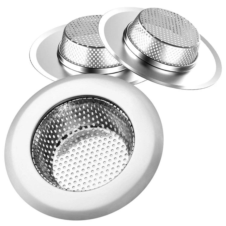 Kitchen Metal Sink Strainer Floor Drain Stainless Steel Bathtub Hair Catcher Stopper Shower Drain Hole Filter Trap