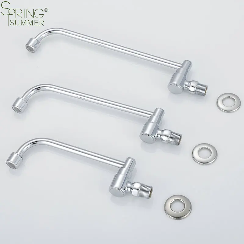 canteen hotel kitchen stove faucet wall mounted semi-automatic swing kitchen faucet  wok range swing faucet