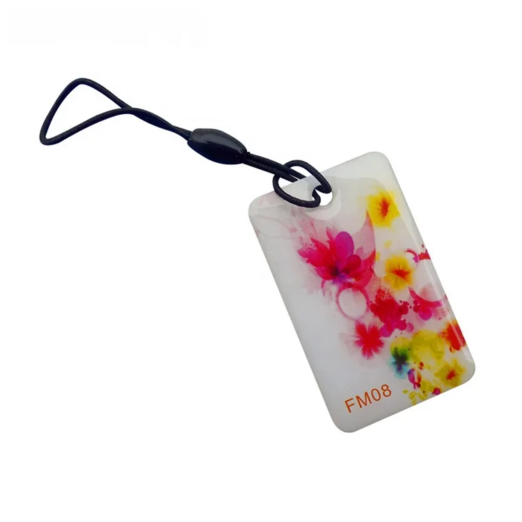 Free sample epoxy keychains RFID NFC keyfob epoxy tag for sharing social media and access control card
