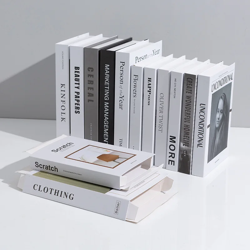 Custom faux  fashion home decorative modern  model book for decoration custom decor books