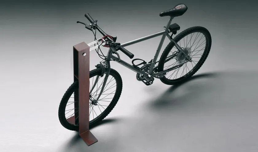 Floor Bicycle Carrier Iron Titanium Garage Floor Bike Rack Parking 1 Place Cycle Stand City Parking For Bicycle