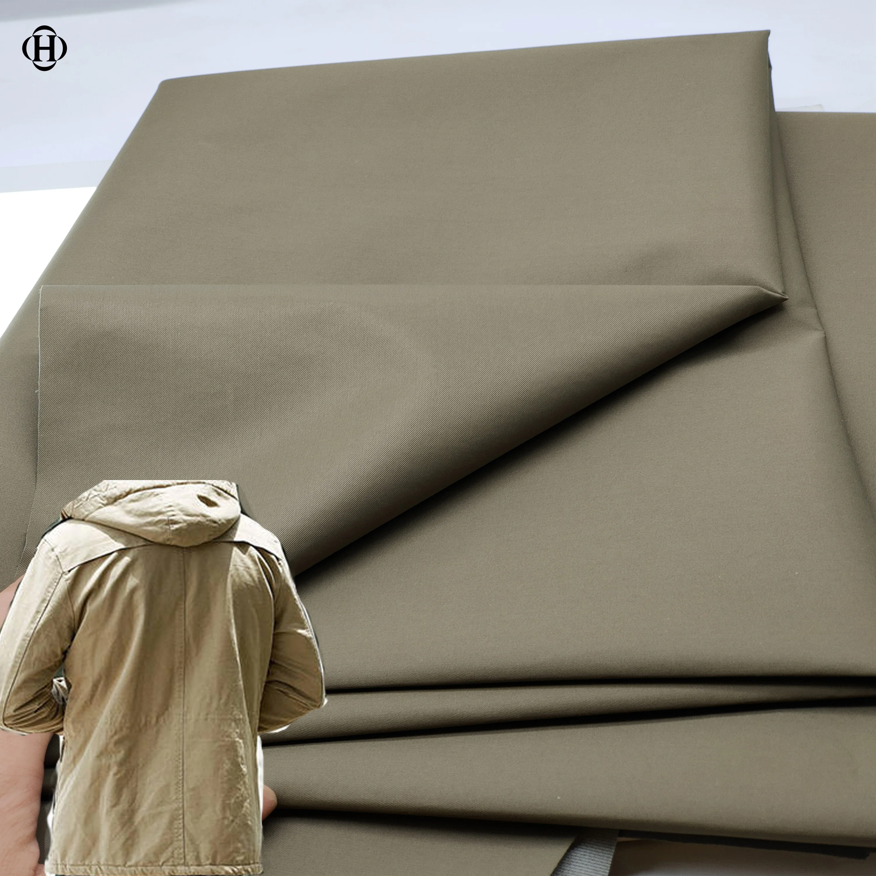 factory price is the cheapest polyester 75d*150d twill  fabric 3-layer anti abrasive waterproof  use for jacket garments
