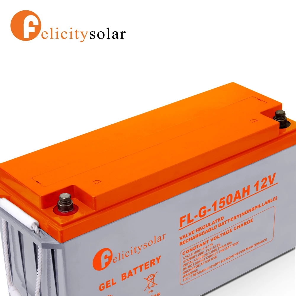 Felicitysolar Gel Battery for Solar System 12 v 150 Ah BMS Lead-Acid