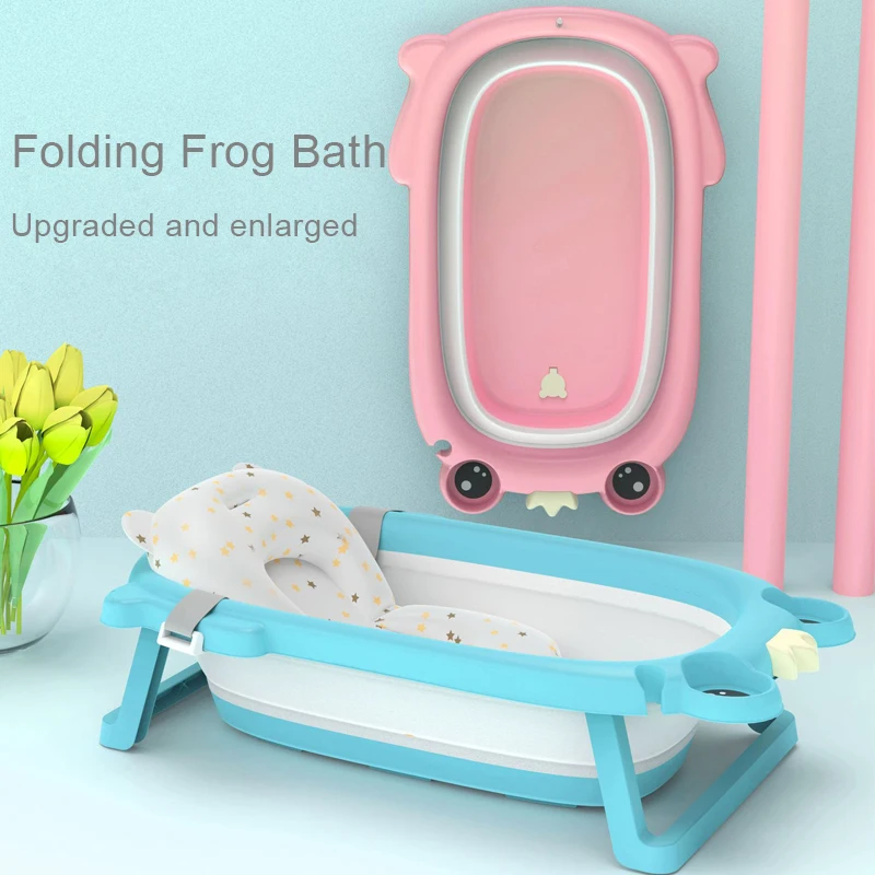 Newborn Plastic Security Cartoon Comfort Baby Bath Tub