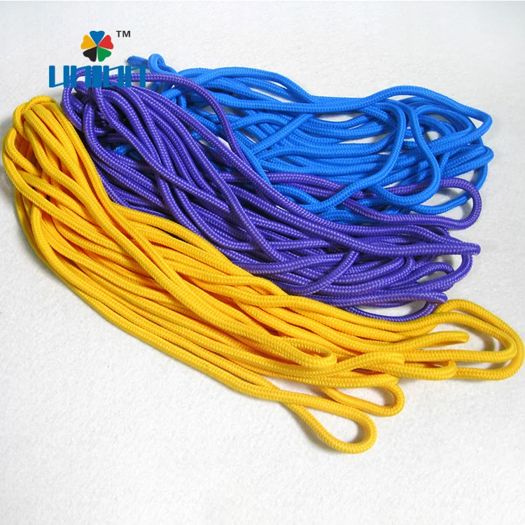 Wholesale colored double braided 6mm polyester rope for paper bag