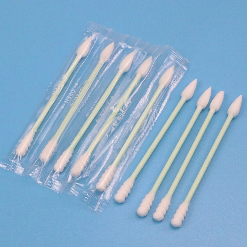 Индивидуальная обернутая зеленая бумажная палочка Qtips Косметическая ватная