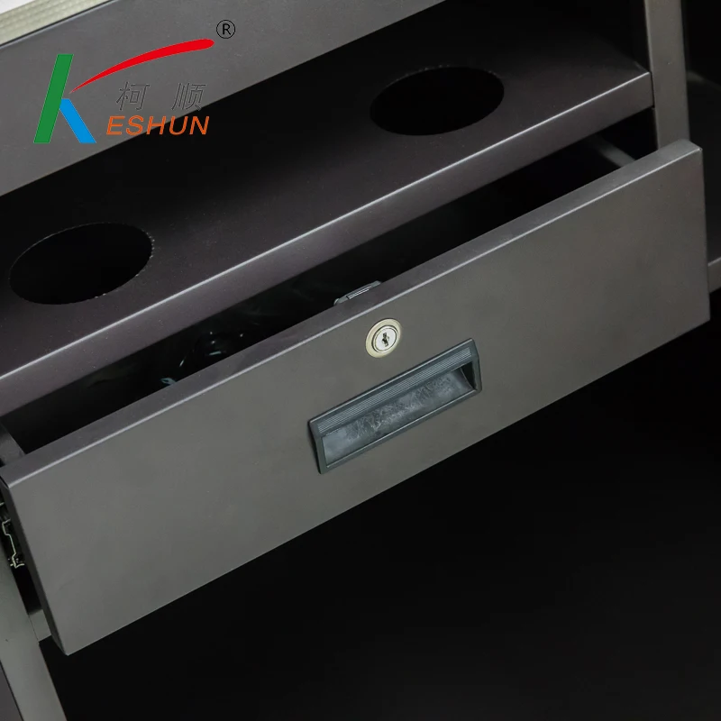 Durable Stainless Steel Supermarket Checkout Counter Cashier Desk for Sale