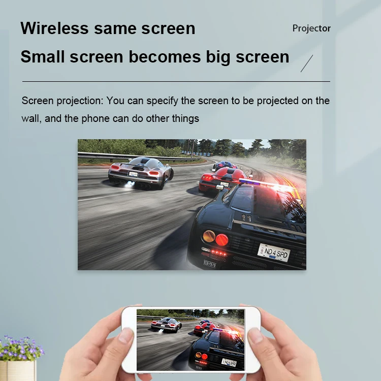 OEM new cheap mini 6000 lumen lcd advertising projector for smartphones android 4k wifi digital projector from china