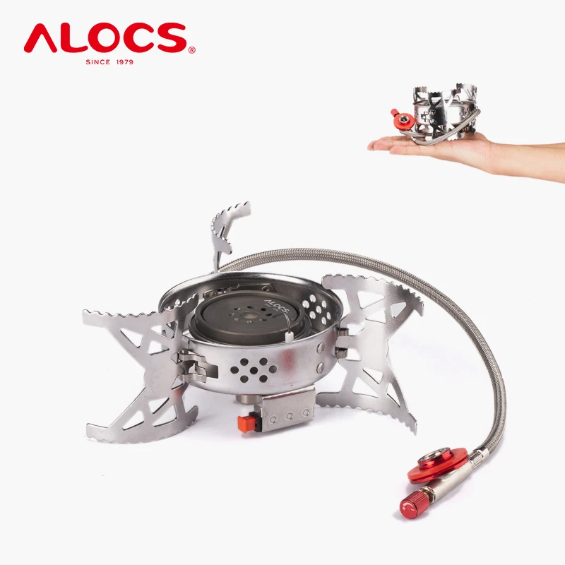 Alocs Lightweight Outdoor Picnic Portable Compact Tourist Trip Stove Foldable Single Burner Mini Butane Camping Gas Stove