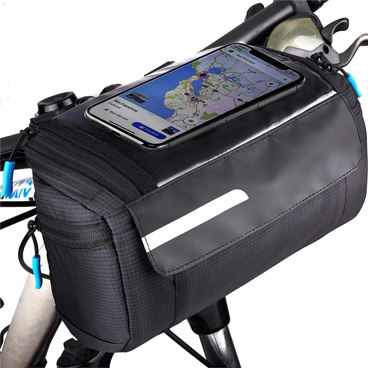 Newest BSCI Audit Factory Customized Waterproof Bicycle Accessories Front Frame Handlebar Bicycle Bag