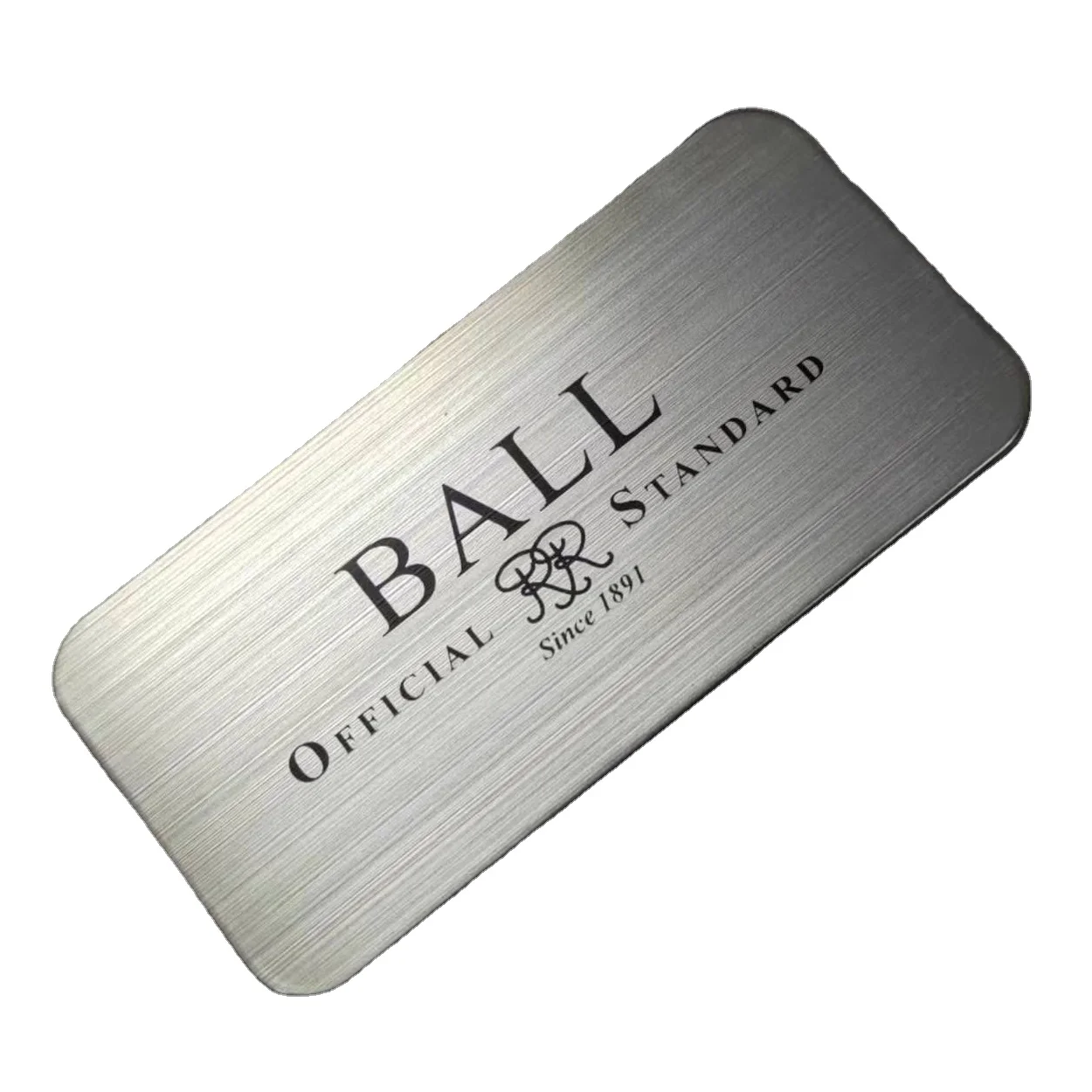 Brushed Surface Metal Nameplate Custom Aluminum Stainless steel Logo Plate Silver Steel Plaque