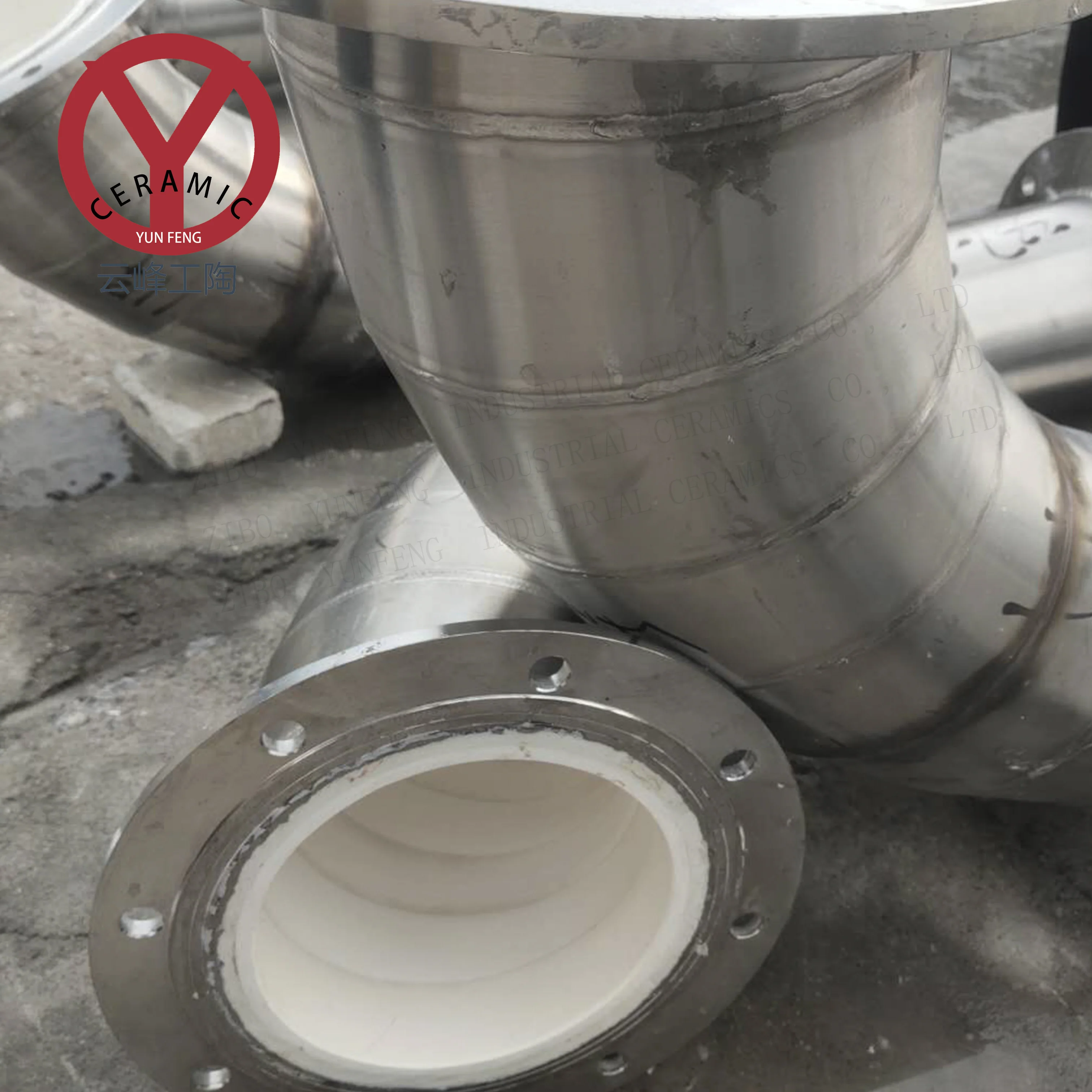 Large Diameter High Temperature Refractory Alumina Ceramic Lined Pipe/Elbow