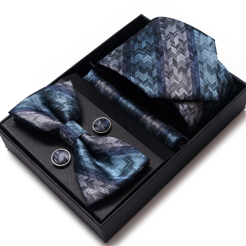 2022 latest design tie and pocket square set bowtie on tie Other Ties & Accessories
