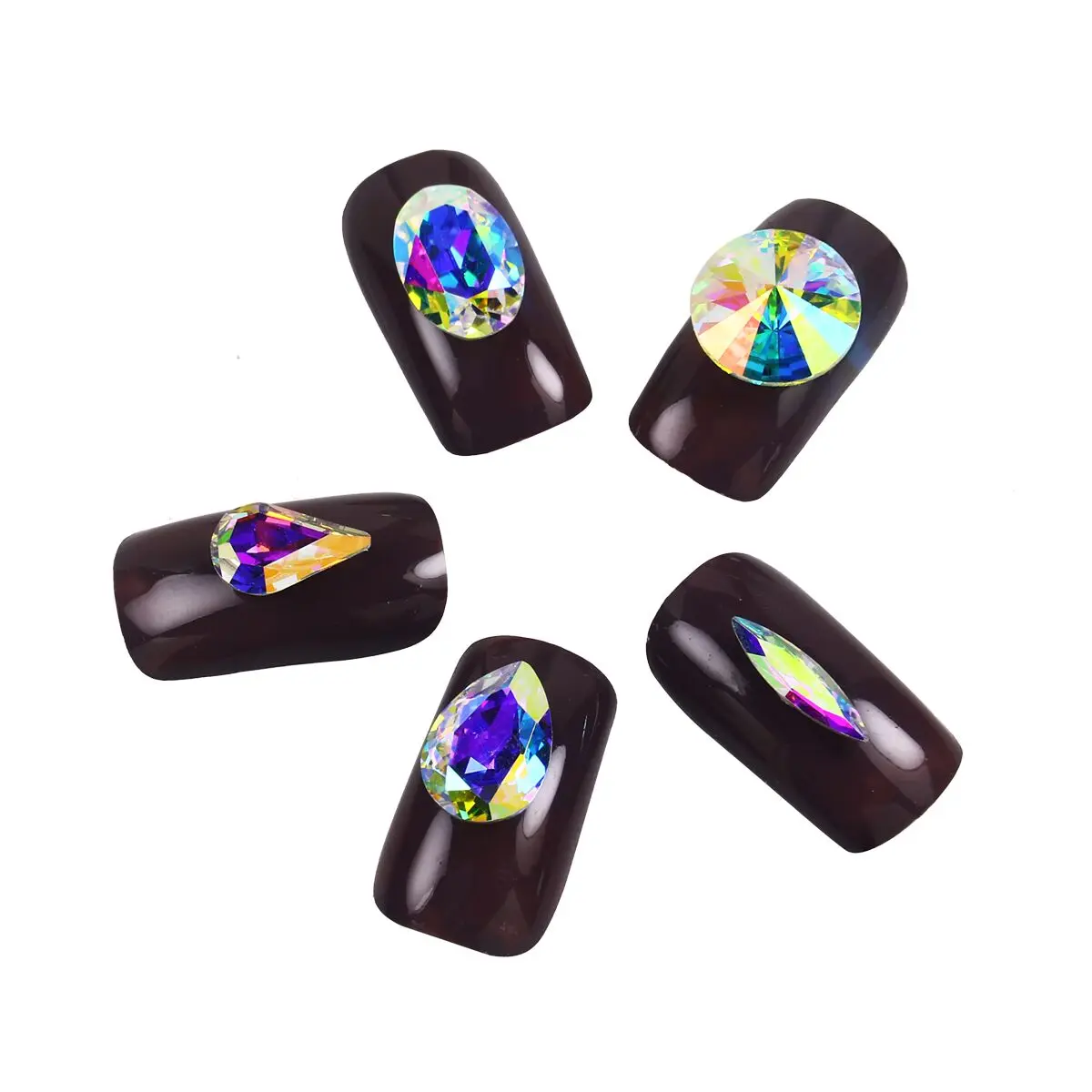 DIY Nail Art Rhinestone Mixed shape AB Glass Rhinestone Nail Beads for Nail Art