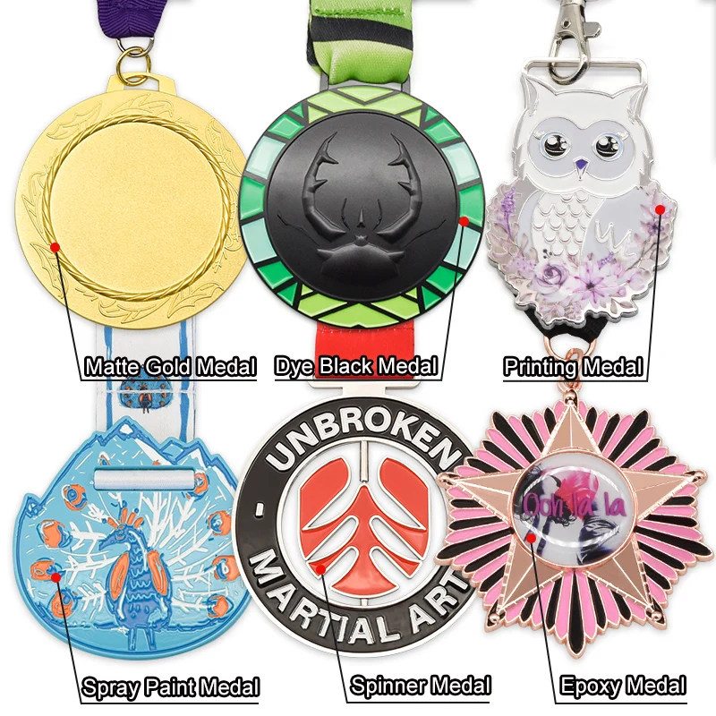 Manufacturer Custom 3D Gold Silver Bronze Zinc Alloy Metal Sport Medal Taekwondo Medal