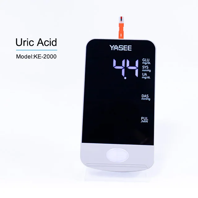Portable Electronic Digital Upper Arm Blood Pressure Glucose/Uric Acid Monitor with Bluetooth Transmission Electric Power Source