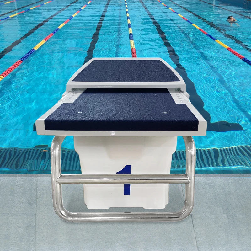 New arrival Fiberglass stainless steel material swimming pool diving standard one-step starting block for swimming pool platform