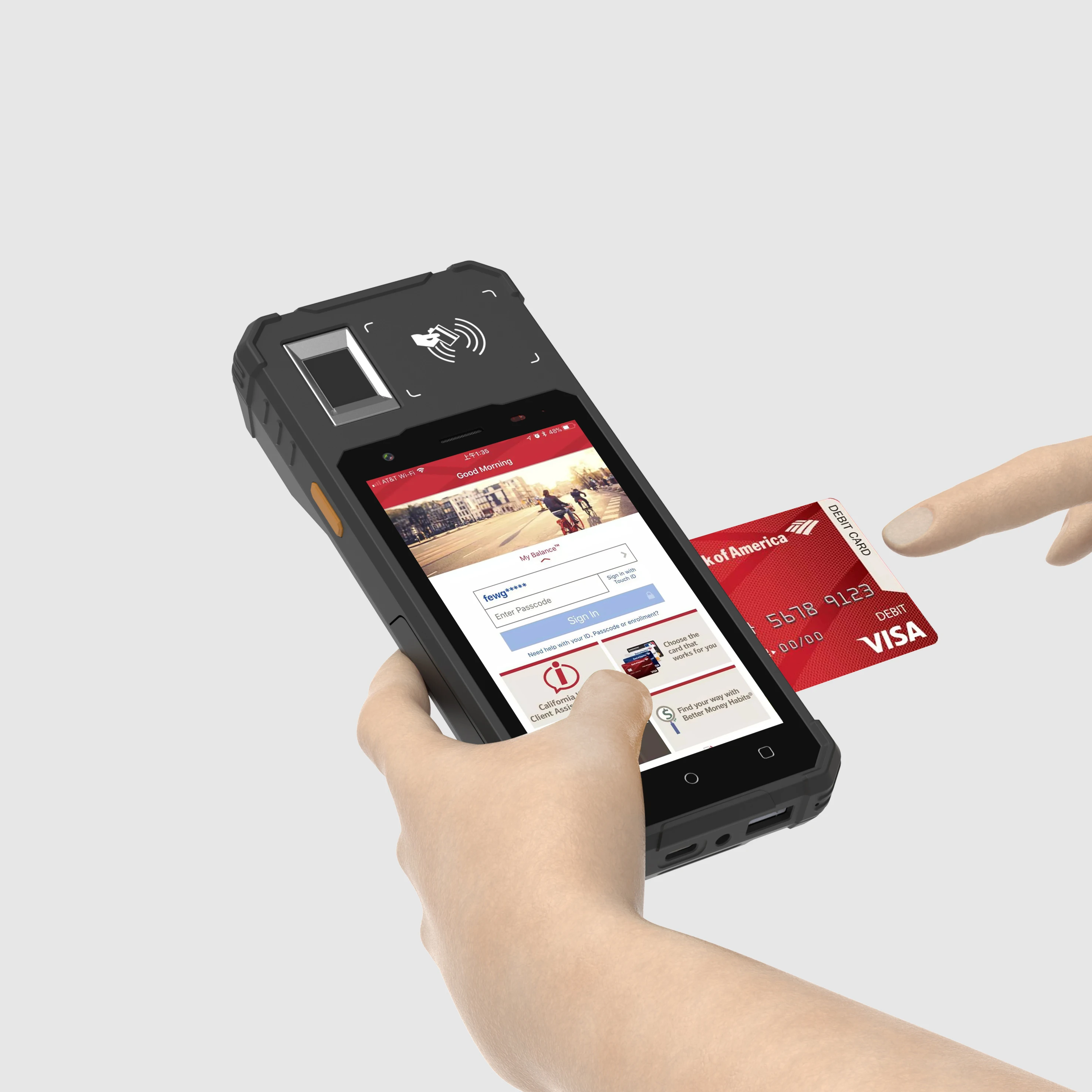 5inch POS terminal with android system for banking/supermarket