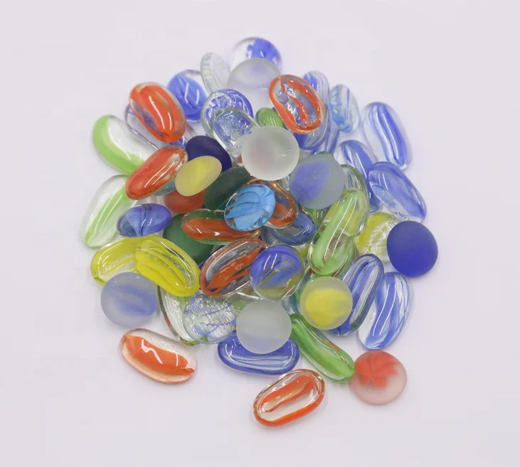 Mixed color dazzling glass rainflower stone color pavers Natural black cobblestone garden aquarium decorative cobblestone price