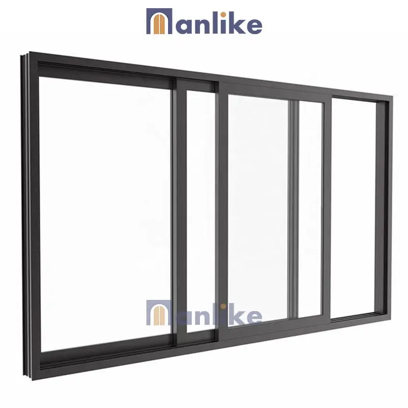 Anlike Cheap Heavy Duty Commercial Double Sliding Sash Home Aluminum Profile Door And Window Material