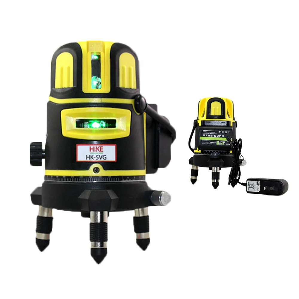 HK-5VG Floor Laser Level Green Beam Installation Laser With Line-switching Mode For Tile Laying Square Leveling Cross Line Laser