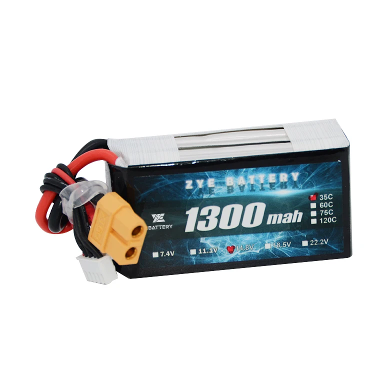 Ebattery ZYE 14.8v4s lipo battery1300 1500 1550 1800 2000 2200mah 11.1V3S  22.2V6S lithium polymer battery pack
