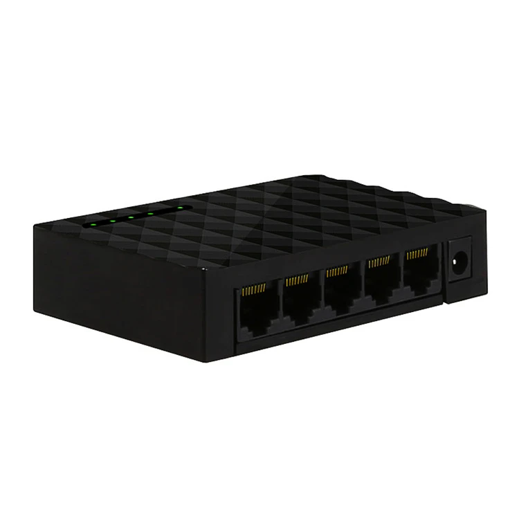 Hot selling 5 Ports 10/100/1000Mbps Fast network switches Plastic Shell Ethernet network switch gigabit