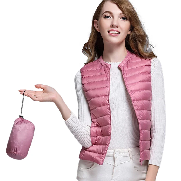 
Factory direct fashion winter plus size sleeveless waistcoat padded women down vests 