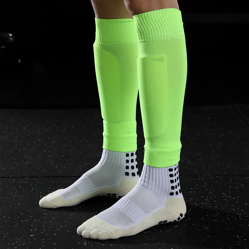 Stretch Sports Football Sock Sleeve Calf Compression Sleeve Shin Guard Support For Soccer