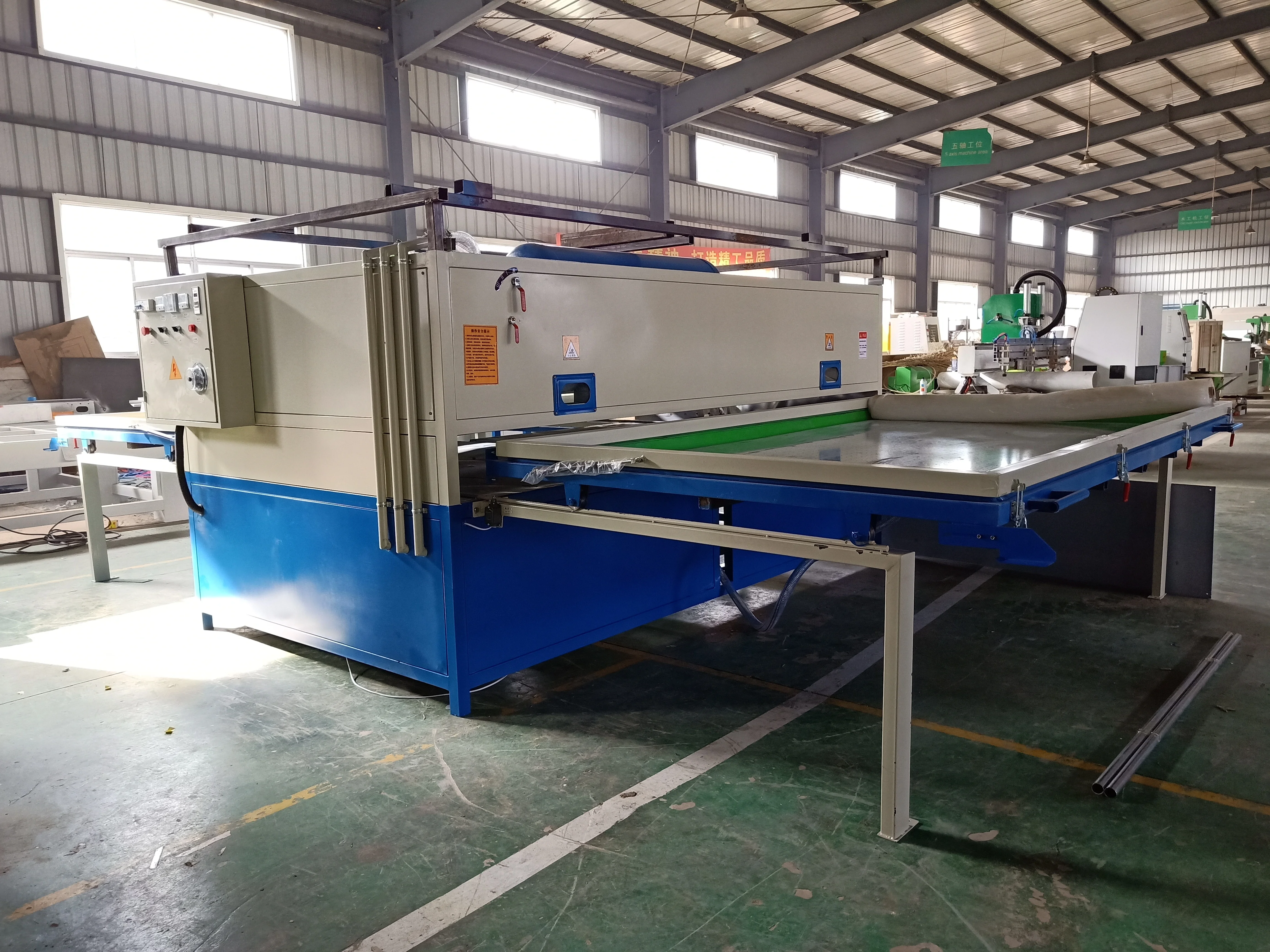 Heat Oven Acrylic Abs Thick Sheet Furniture Panel Veneer Wood Mdf Kitchen Cabinet Vacuum Laminating Machine