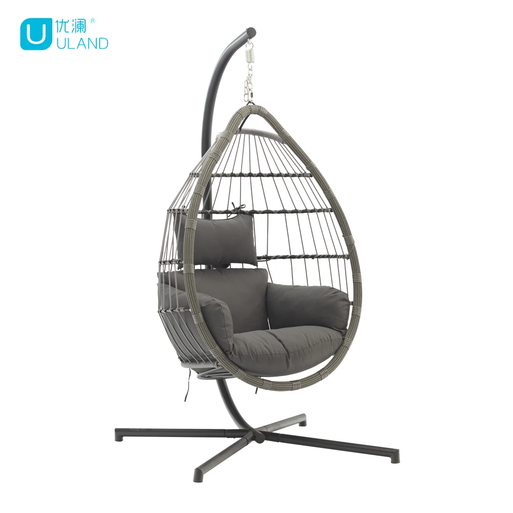 Uland Garden Furniture Rattan Balcony Swing Chair Patio Swings Hanging Egg Chair Outdoor