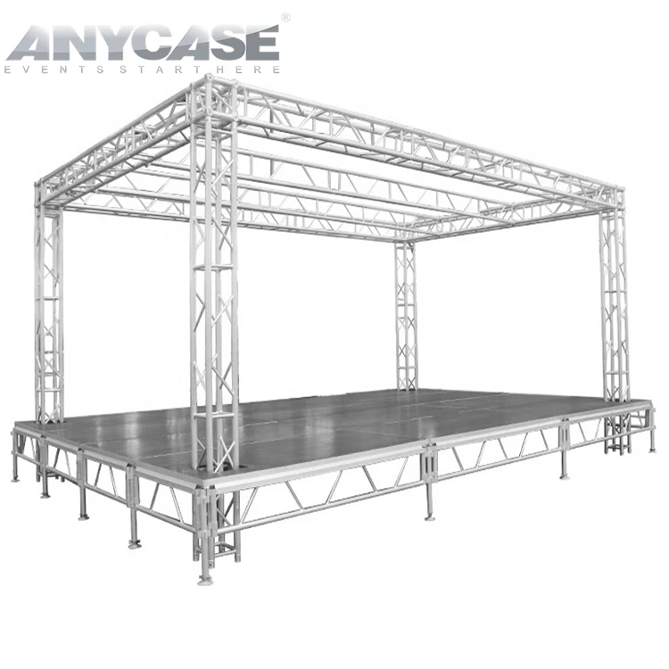 ACS Heavy Duty Outdoor Performance Aluminum Modular Truss Stage 1.22x2.44m Wooden Stage Platform