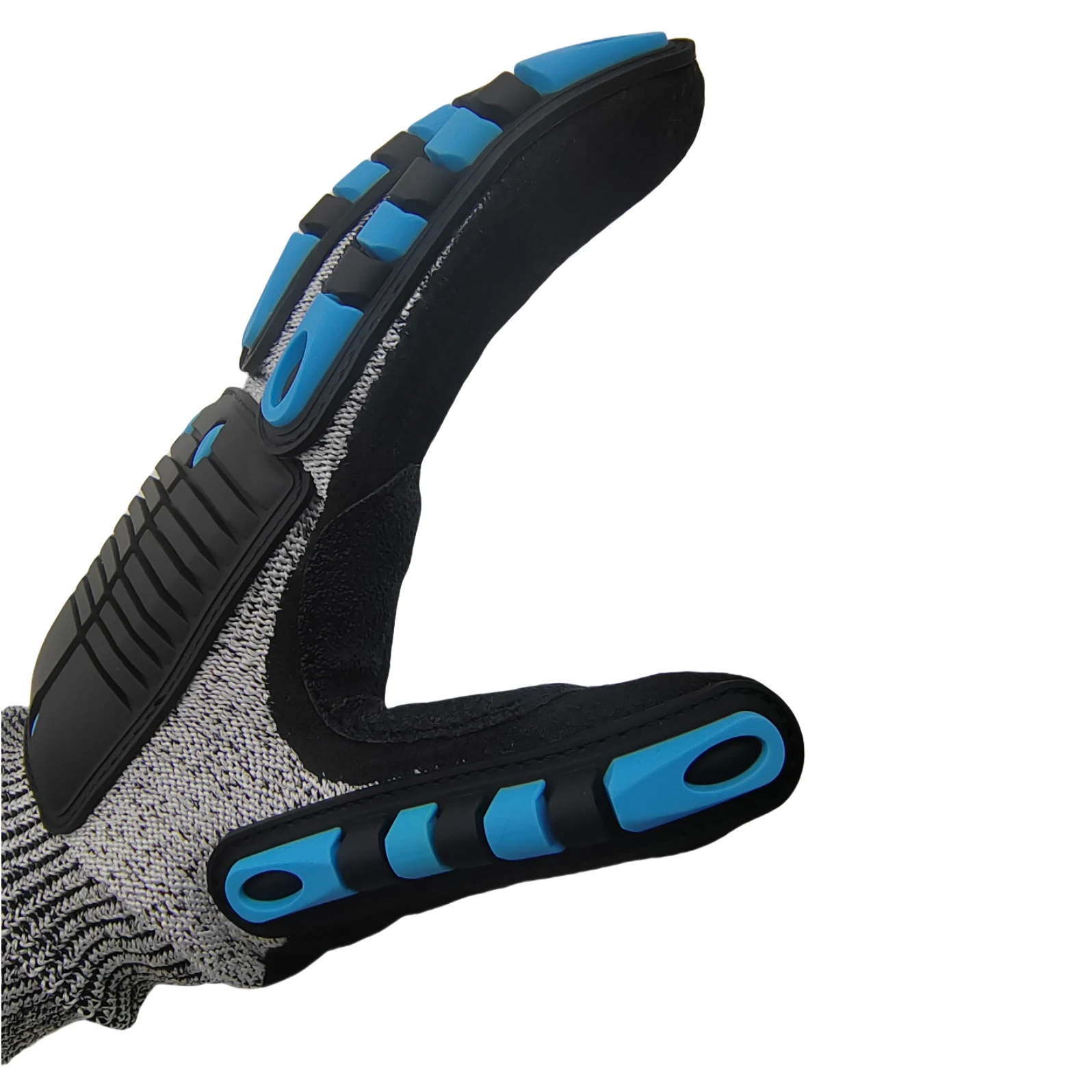 TPR Shockproof Riding Gloves Anti-slip Wear-resistant Anti-collision Anti-cut Crawling Rescue Carrying Goods Work Gloves