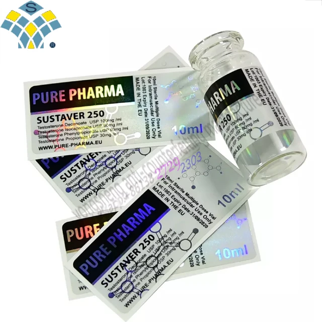 Security holographic foil medicine packing label pharma security hologram sticker
