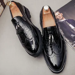 PDEP Hot sale big size 47 men office casual formal loafers dress shoes for men