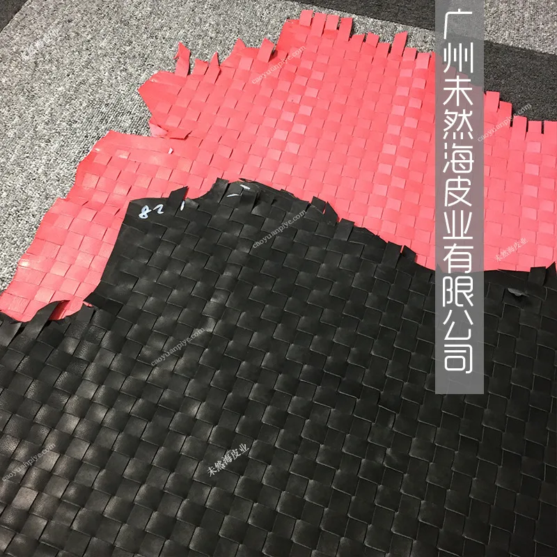 Imported water-dyed environmentally friendly woven cowhide 1.5cm wide