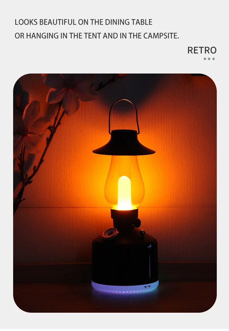 Перезаряжаемый прохладный туман персональная домашняя портативный увлажнитель 280 мл светодиодные ретро ночной свет бар ресторан мини воздуха