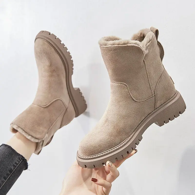 Winter new korean version winter boots plus velvet chunky cotton shoe warm snow boots for women