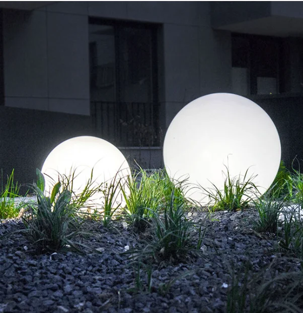 
Outdoor Warm Cold White Garden Path Waterproof Round Ball Light Yard Lawn Road Spot Landscape 