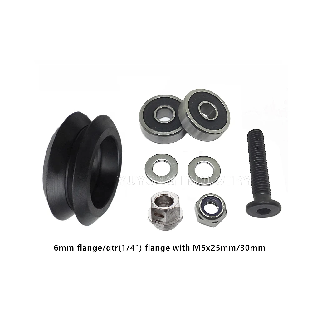 Adjustable CNC Derlin  Dual v wheel kits with Eccentric Spacers for v-slot rail OX CNC C-Beam Open MiniMill