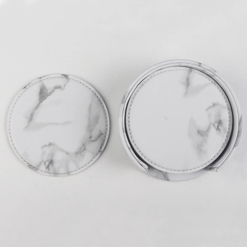 Promotion Gift Set Handmade Bear Coffee Tea Mug Pad White Marble Coaster With Holder